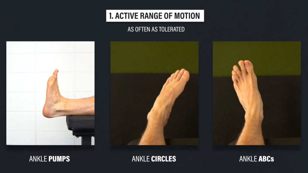 Foot Ankle Strengthening Exercises. Rehabilitation Program.